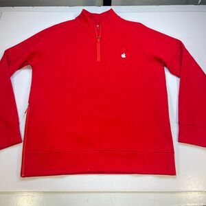 APPLE STORE STAFF EMPLOYEE UNIFORM 1/4 ZIP Pullover Sweatshirt Mens M  New